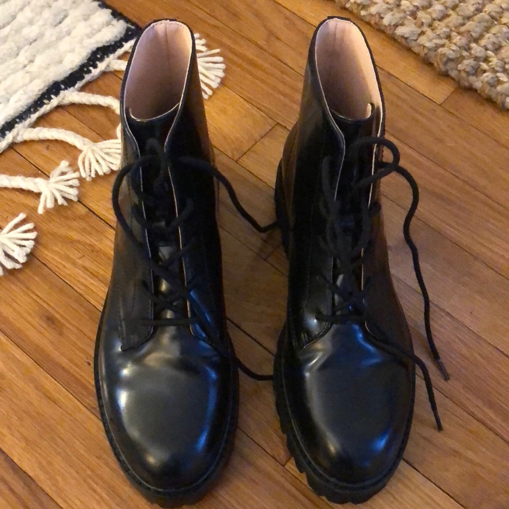 J. Crew Black Lace-Up Women's Boots